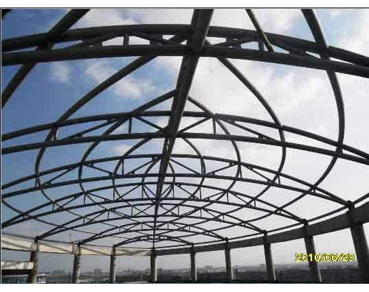 马鞍山中煤朔州宾馆管桁架工程